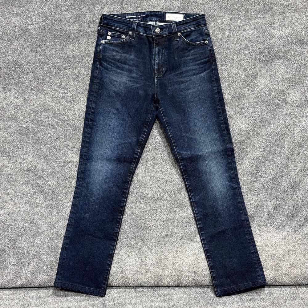 AG Adriano Goldschmied Jeans Womens 28R Blue Stevie Straight High Rise Stretch
